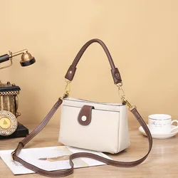 Soft Cow Leather Women's Bag 2023 Summer Autumn New Fashion Real Cowhide Bag Multi-pocket Layer Women's Shoulder Small Handbag