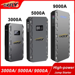 GKFLY Car Jump Starter Portable 3000A/5000A/9000A Power Bank Starting Device Car Booster Battery For Petorl Diesel Car