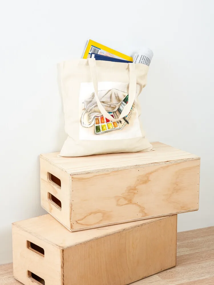 مشتريات متجر الفنون، مواد الفنان: الطلاء، أقلام الرصاص، فرشاة في حقيبة تسوق. حمل حقيبة حمل الحقائب الرجالية حقيبة الحقيبة لطيف #4