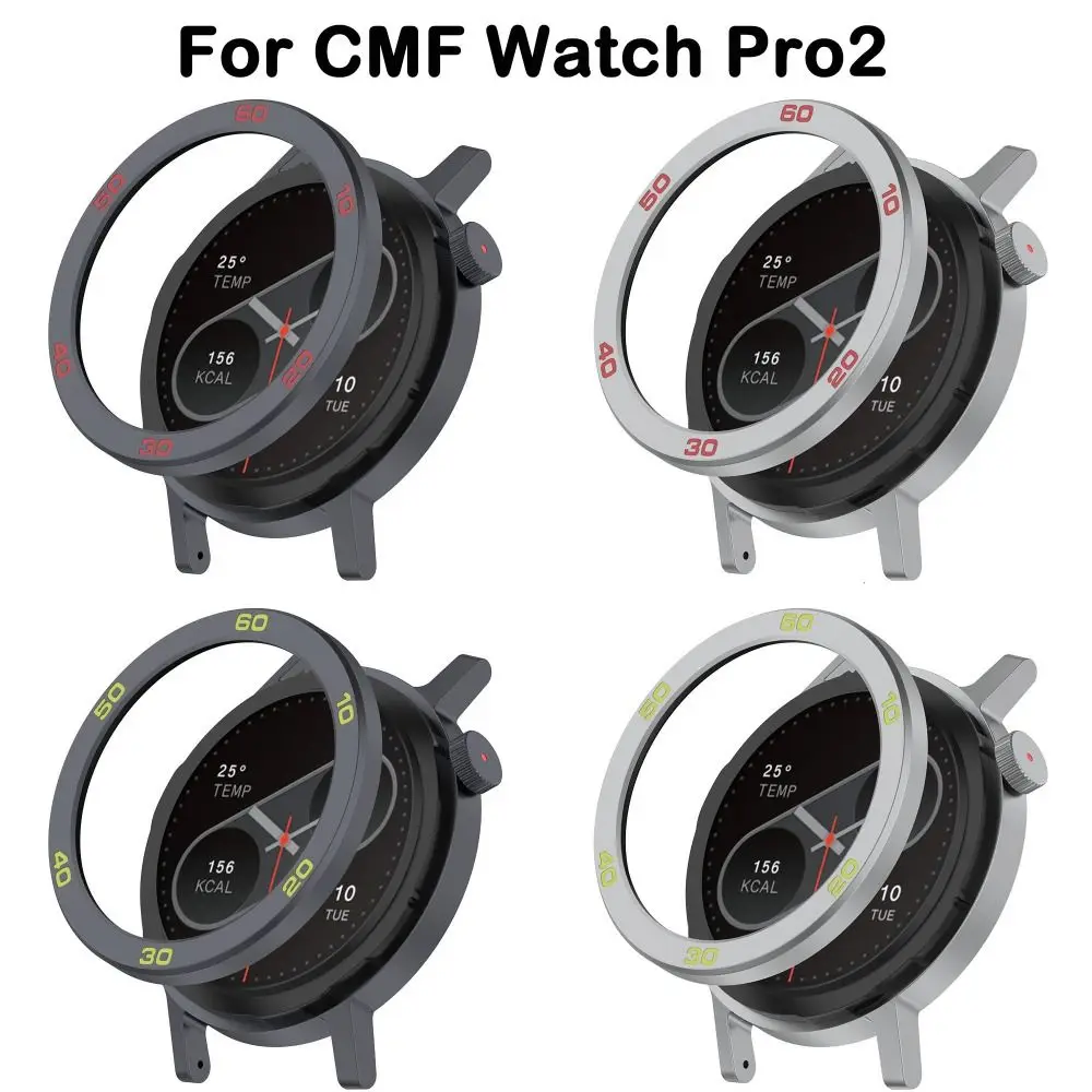 For CMF Watch Pro2 Metal Ring Watch Bezel Replacement Screen Protector Bezel Smartwatch Screen Protector Case For CMF Watch Pro2