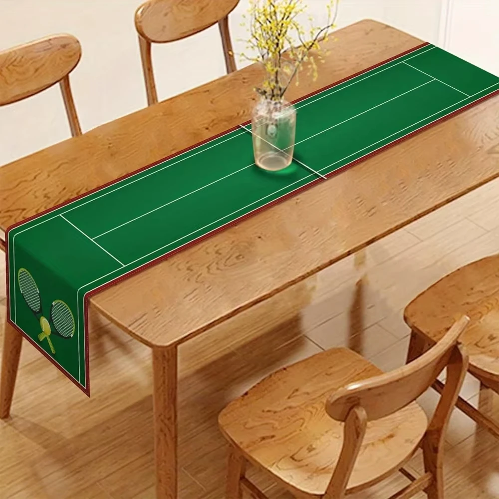 테니스 코트 테마 테이블 러너는 주방, 기념일, 파티 - Table Tennis Cartoon 리뷰 및 가격