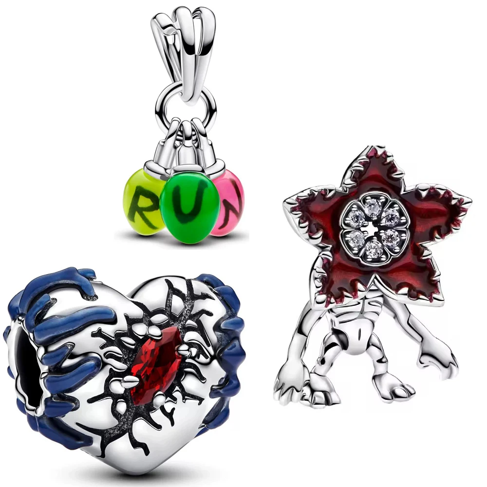 

New Souvenir in Charms Man-Eating Flower Charms Beads Fits 3mm Original Bracelet Necklace Womens DIY Fine Jewelry Gifts