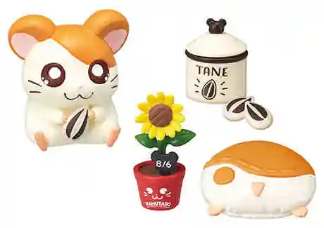 New Original Japan Re-Ment Cute Anime Figure Hamtaro'S Room Hamster Refrigerator Tv Bench Miniature Kawaii Candy Toys Gifts