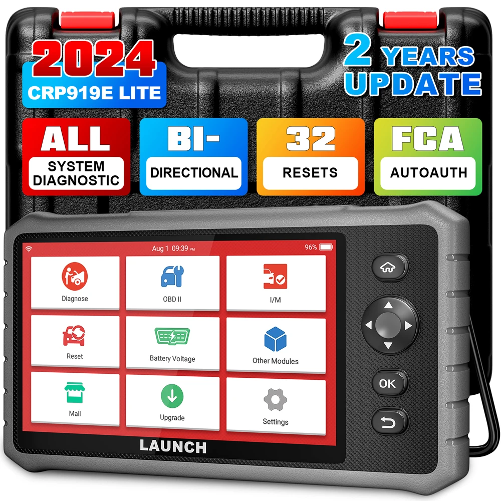 LAUNCH X431 CRP919E Lite Full Systems Scanner OBD2 Scan Tool Bi-directional Auto Diagnostic 2 Years Free Update