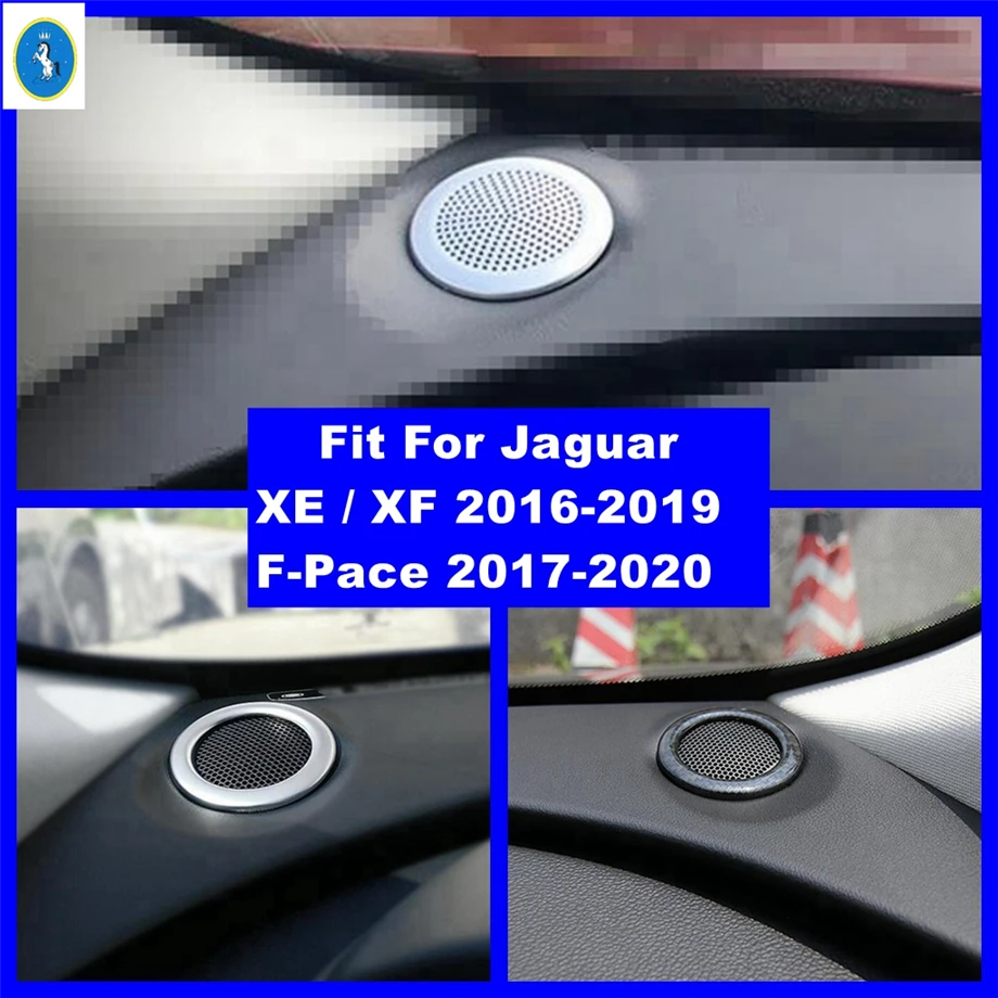 

Matte Auto Dashboard Speaker Audio Decor Panel Cover Trim ABS Accessories For Jaguar XE / XF 2016 - 2019 / F-Pace 2017 - 2020