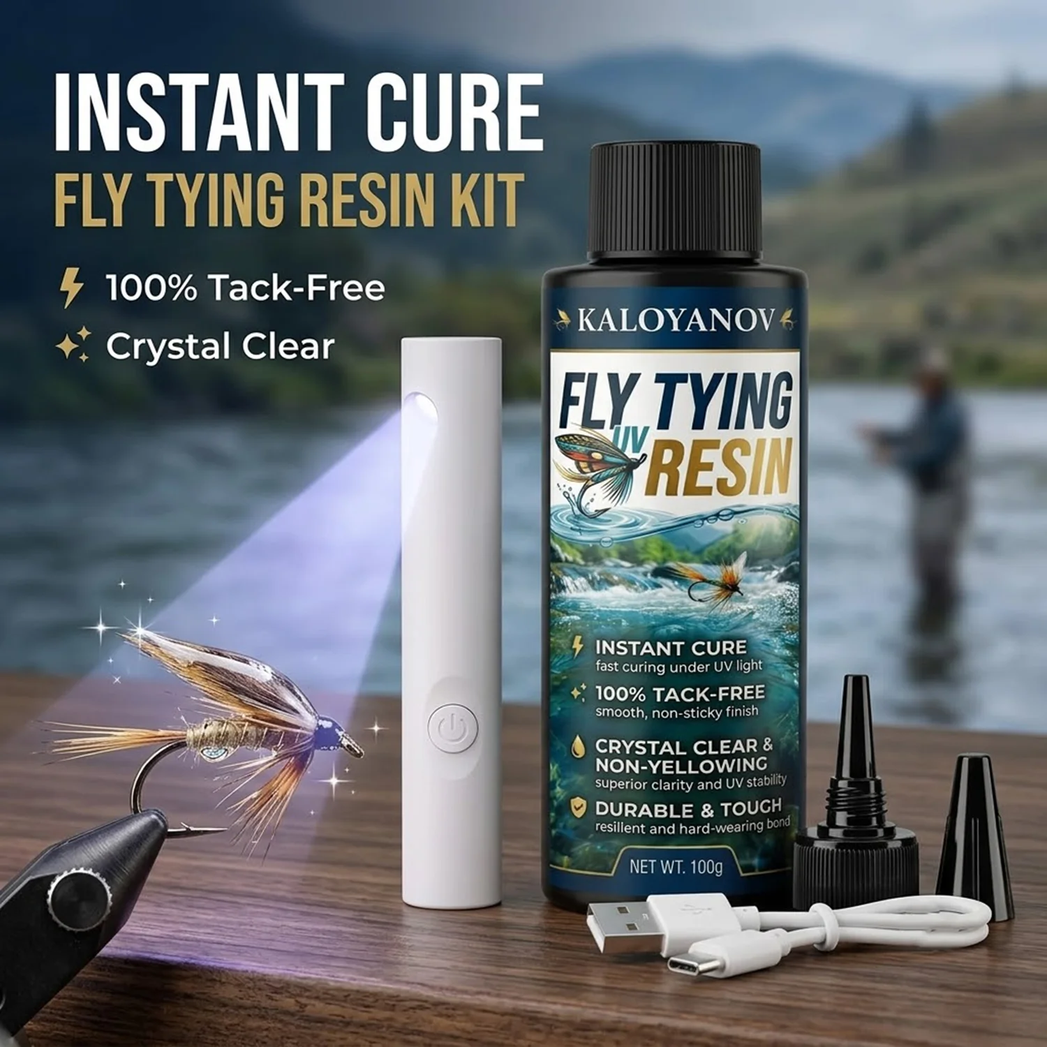 Uv Resin Clear Hard - UV Resin Fly Tying Kit with