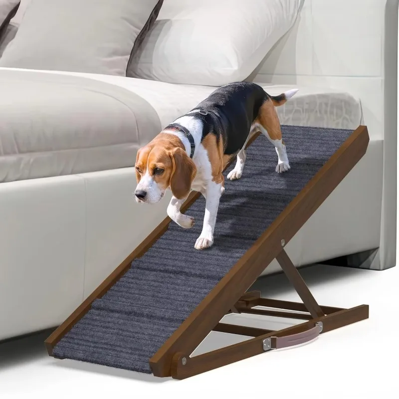 

Portable wooden dog ramp bed Modern adjustable folding dog sofa suitable for all breeds of large dogs