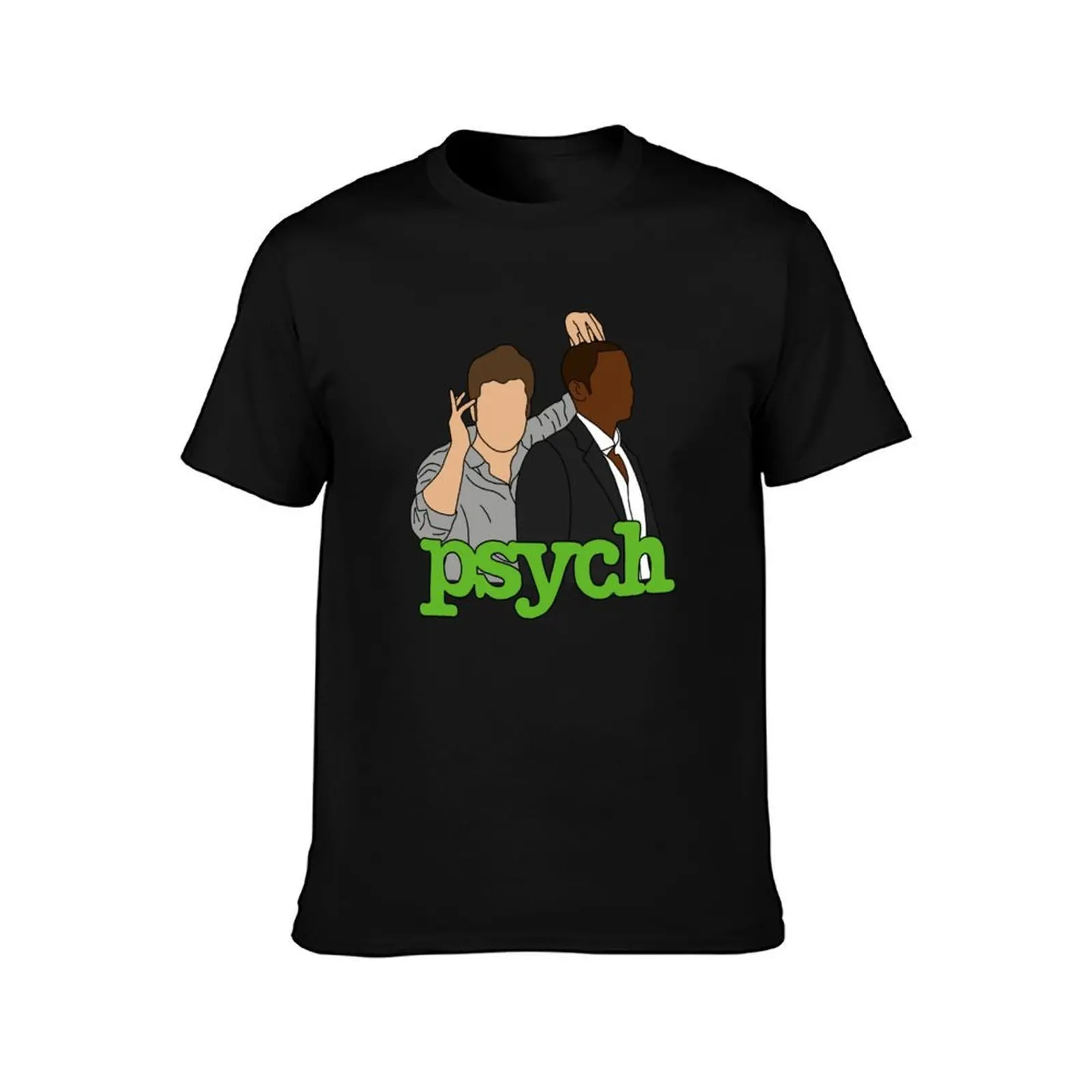 Psych - Shawn _amp_ Gus T-Shirt, Summer Casual Cotton Tee, Oversized Streetwear Tops, Vintage Graphic Print, Unisex Men Women