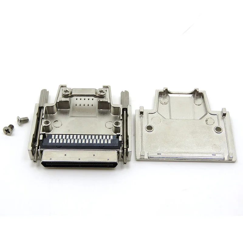 VHDCI 68P Conector SCSI 68Pin Macho Pequeño 68 Macho y Hembra con Carcasa de Hierro Piercing Tipo de Cable de Soldadura