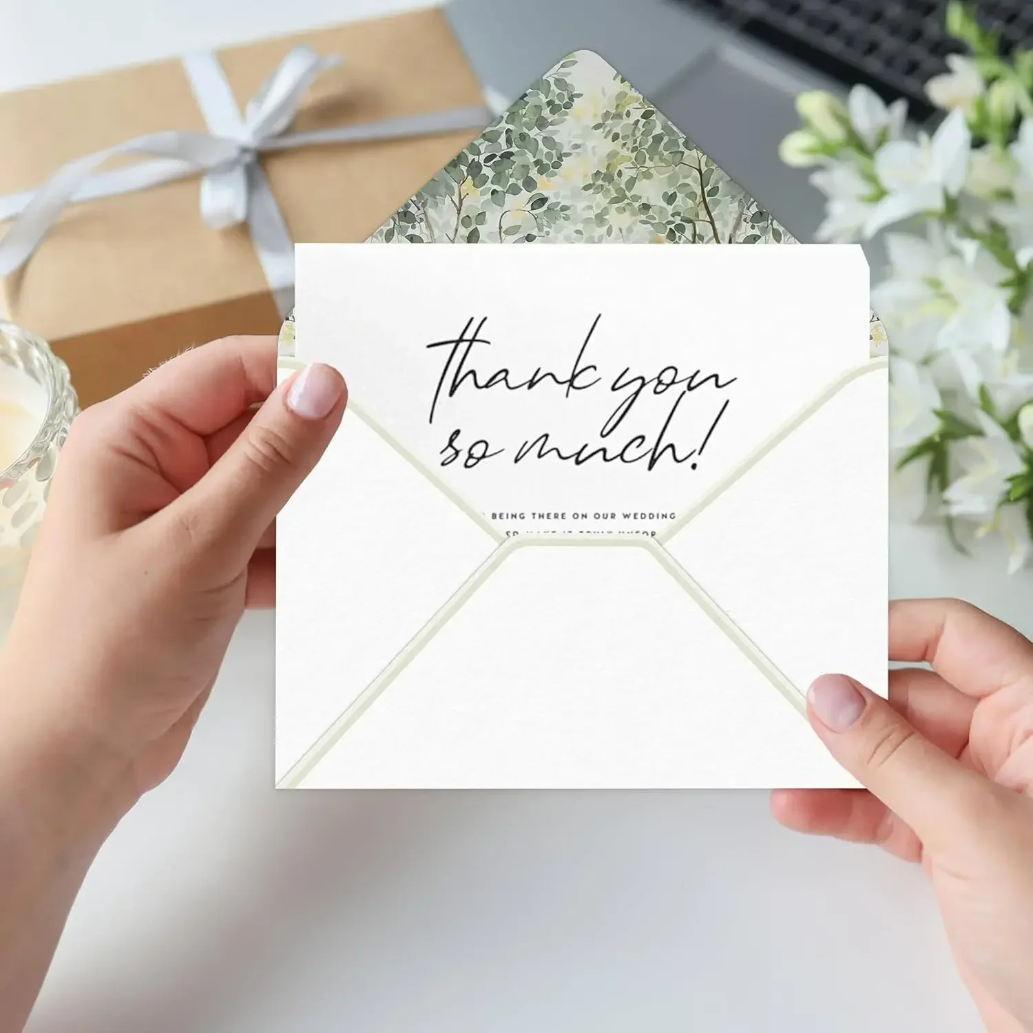 ซองจดหมายสีขาว A7 แพ็ค 50 ซอง, ขนาด 5x7 นิ้ว แบบมีฝาปิด สำหรับการ์ดเชิญ, บัตรของขวัญ, งานแต่งงาน, วันเกิด, งานรับปริญญา, งานเลี้ยงฉลองทารก