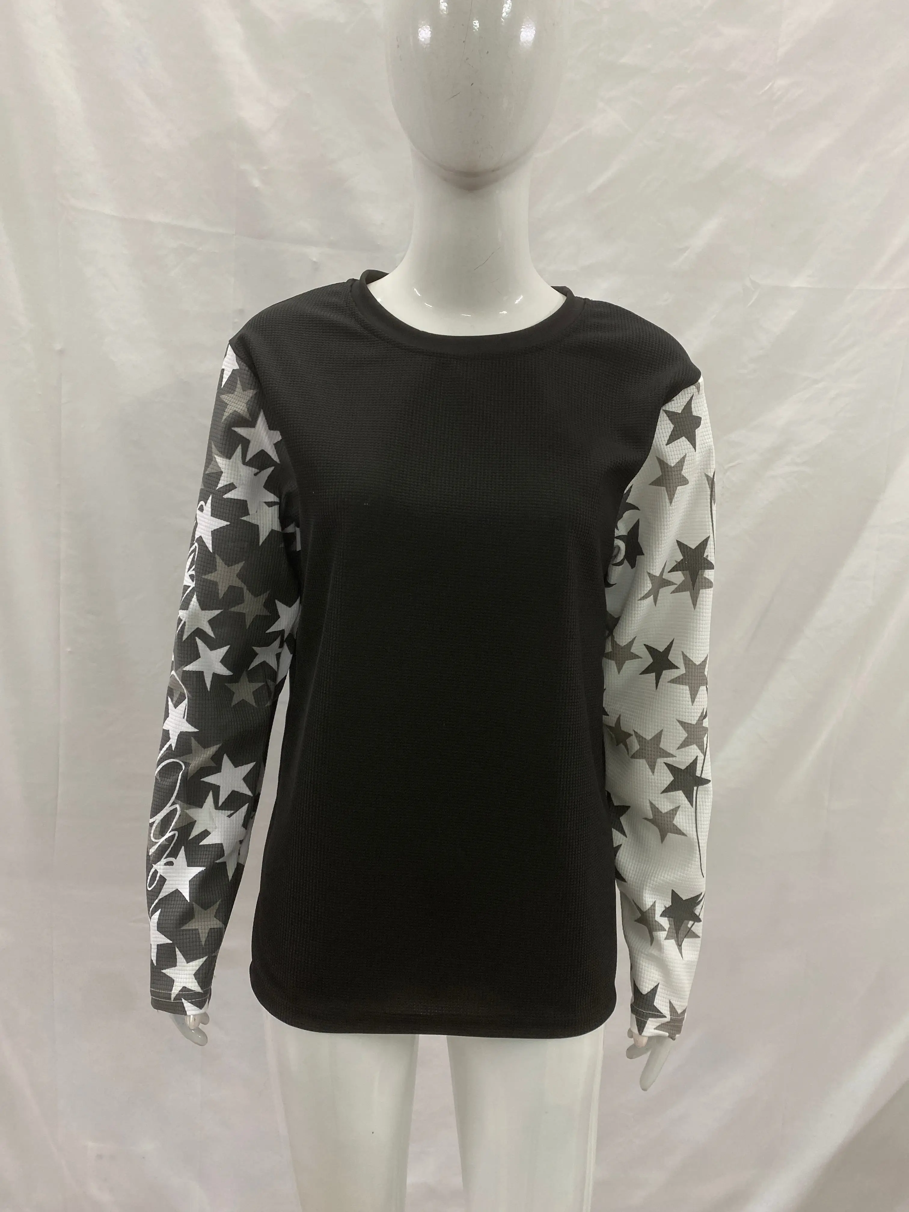 2025 inverno masculino e feminino nova tendência de rua gótica emenda em torno do pescoço camiseta americano retro moda y2k roupas