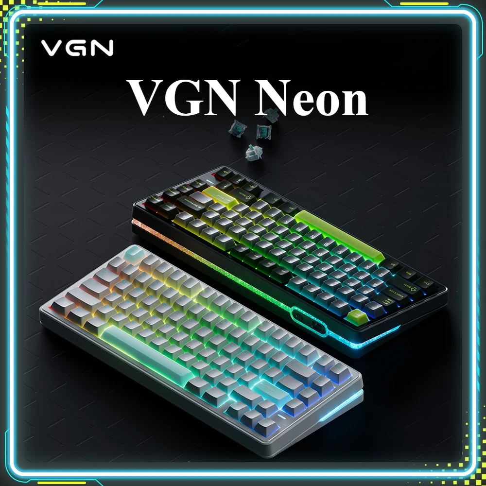 

VGN Neon Magnetic Switch Gaming Keyboard RGB Hot Swap Wireless Tri-Mode Custom Mechanical Keyboard PC E-Sports Accessories Gifts