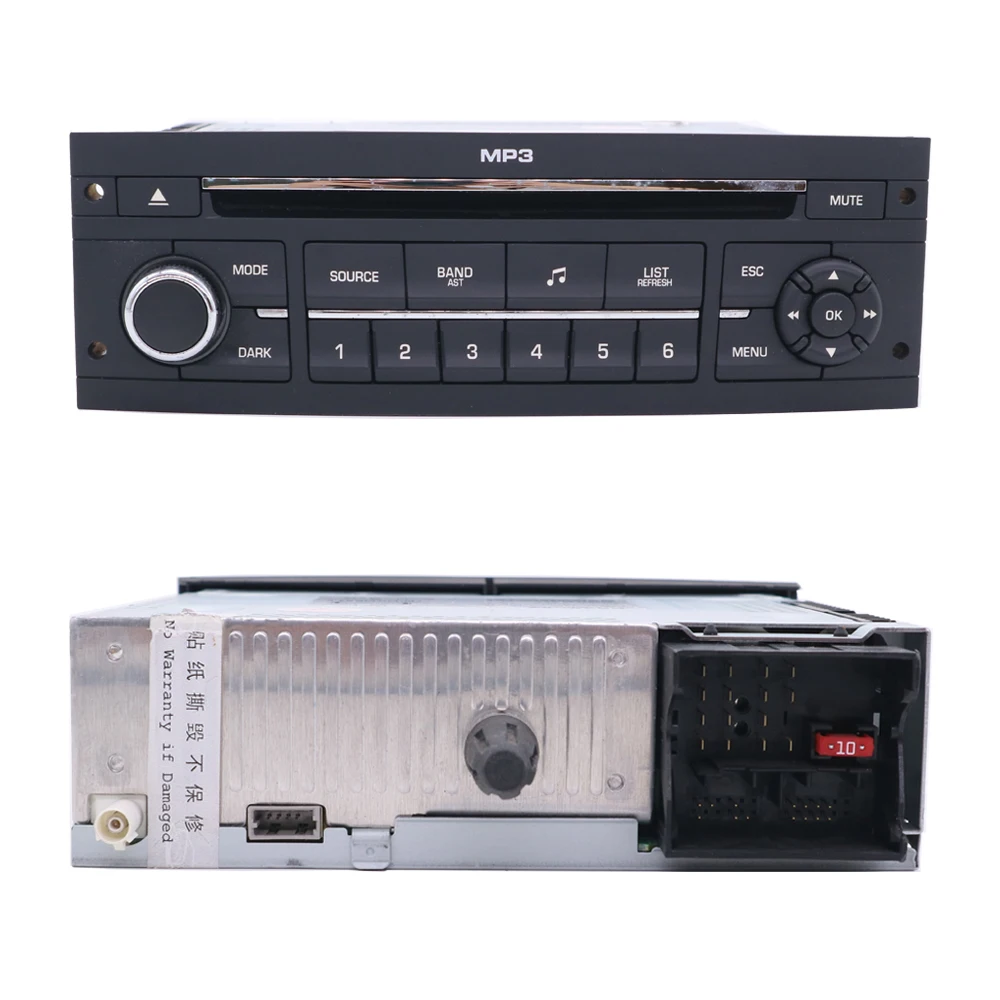 Radio samochodowe RD43 z CD USB AUX do Peugeot 206 207 307 408 508 Citroen C2 C4 C5, ulepszenie RD4 RD43