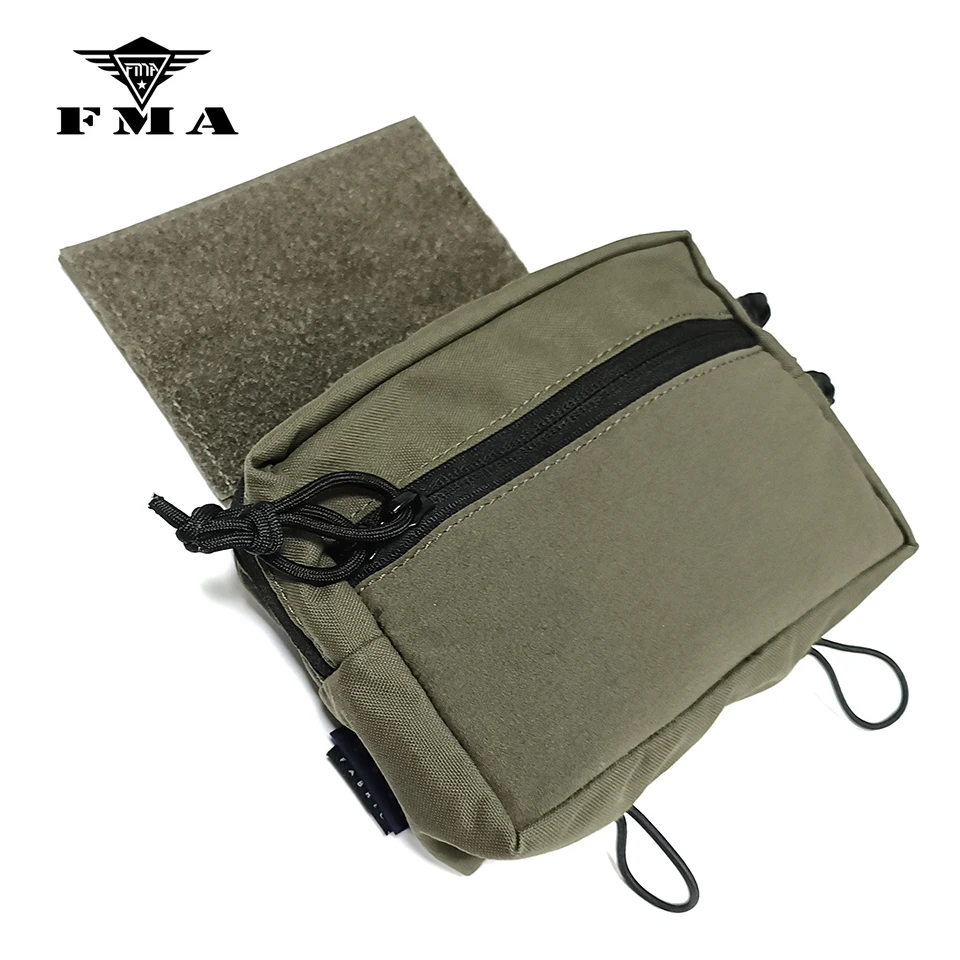 FMA Tactical Chest Pocket Ranger Green Drop Pouch Hanging Bag for Chest Rig Universal Molle Bags