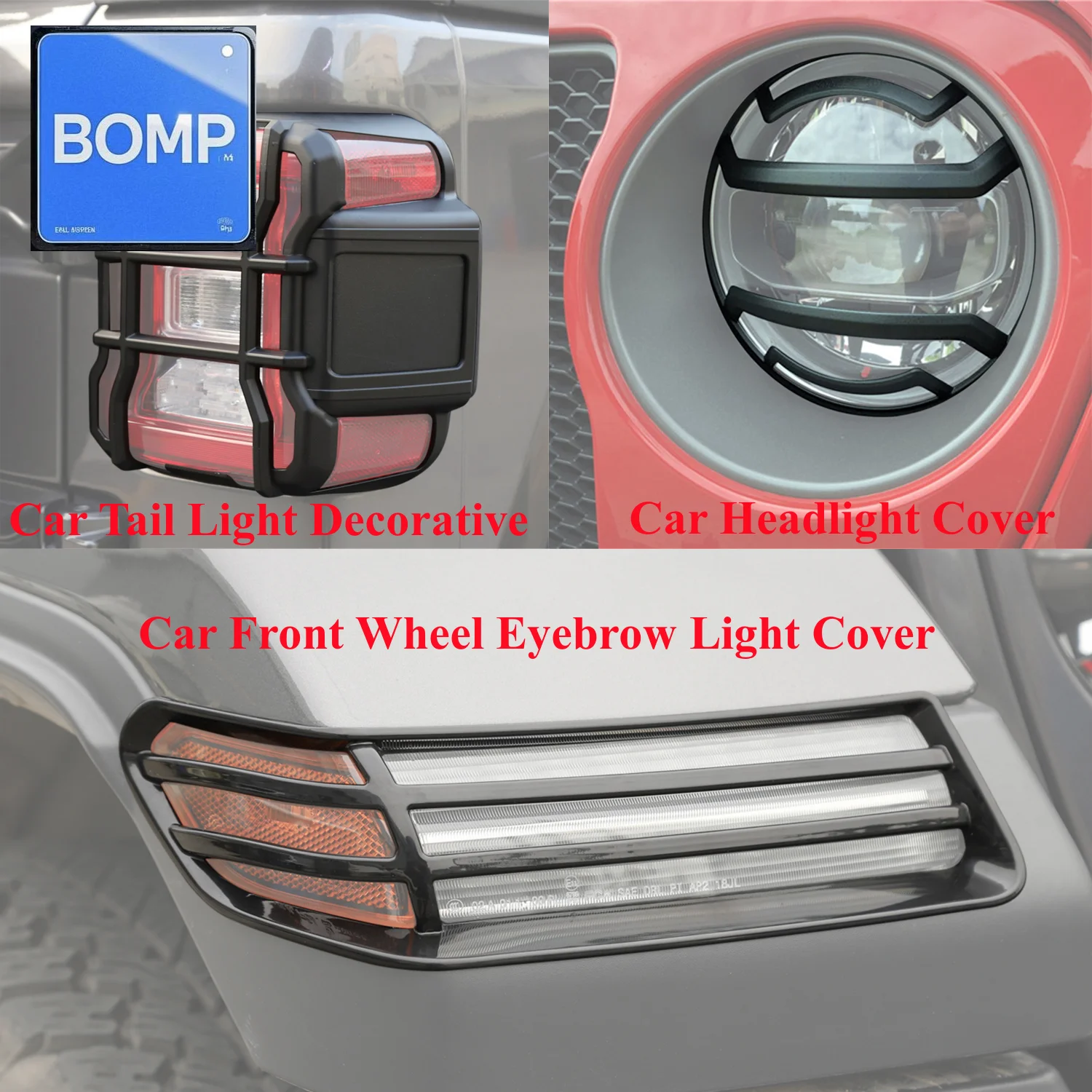 

Fit For Car Rear Tail Lamp Protect Front Headlight Wheel Eyebrow Light Guard Cover for Jeep Wrangler JL 2018-2022 Lamp Hoods Acc