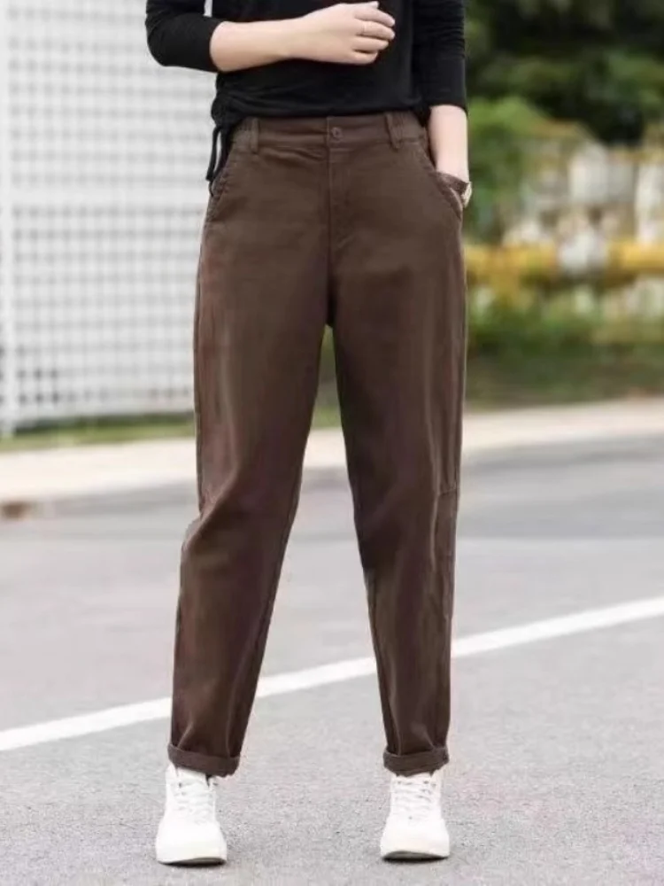 Bla Elastic Waist Loose Casual Pants Women's Sle Trendy Autumn New Faion Slimming Carrot Workwear Trousers Harajuku Sle