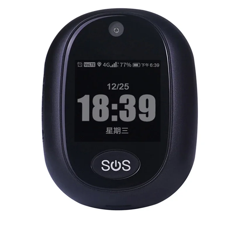 Smartwatch 4G Con Rilevamento Cadute E SOS Per Anziani – GPS+WiFi, Chiamate Bidirezionali, Recinzione Elettronica, Nero