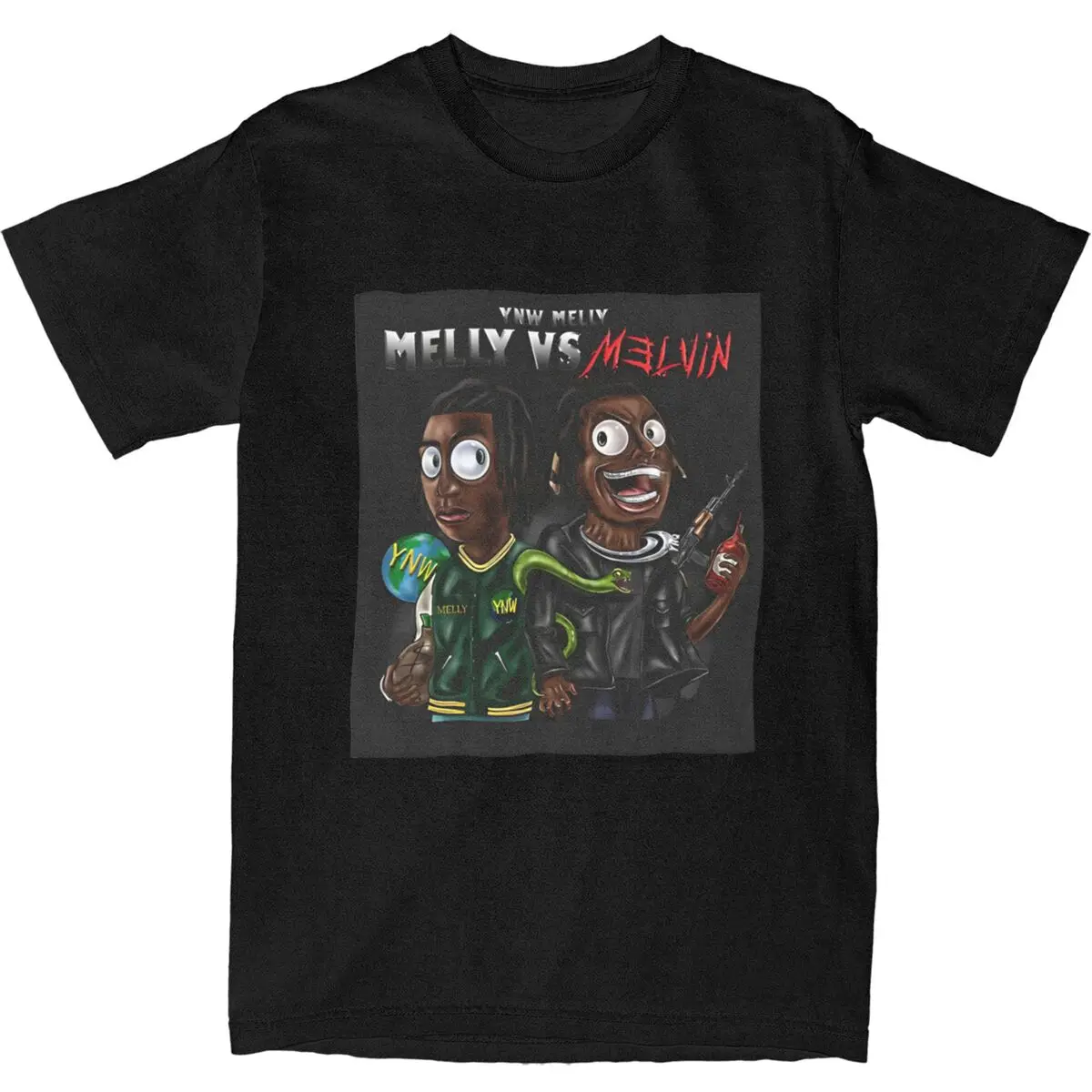 Free Ynw Melly Rock Merch T Shirt Cotton Tee New Arrival Hip Hop T-shirt Clothes