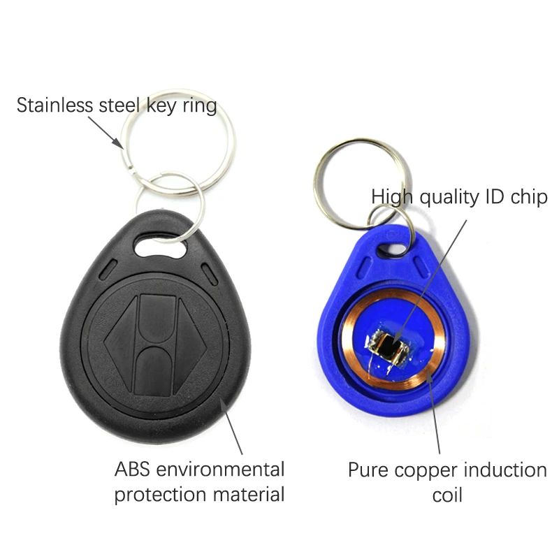 5pcs EM4100 Copy Writable Rewrite Duplicate RFID Tag Can Copy EM4100 125khz card Proximity Token Keyfobs Random