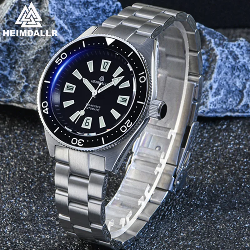 Heimdallr H14 Men Dive Watch NH35A Automatic Movement Sapphire Glass C3 Luminous 20Bar Waterproof Ceramic Bezel Vintage Watches