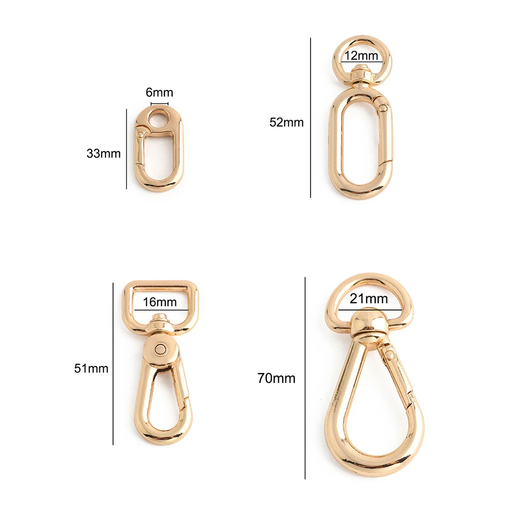 10/20/50PCS Inside:12-21mm Lanyard Swivel Snap Hook Trigger Clip Buckle For Keychain Purse Handbag Hanger Ring DIY Accessories