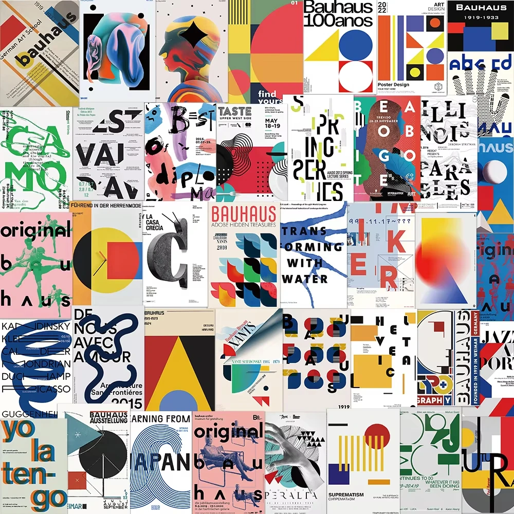 10/40PCS Bauhaus Abstract Art Graffiti Stickers Painting Exquisite Sticker for Phone Computer Notebook Stationery DIY Toys