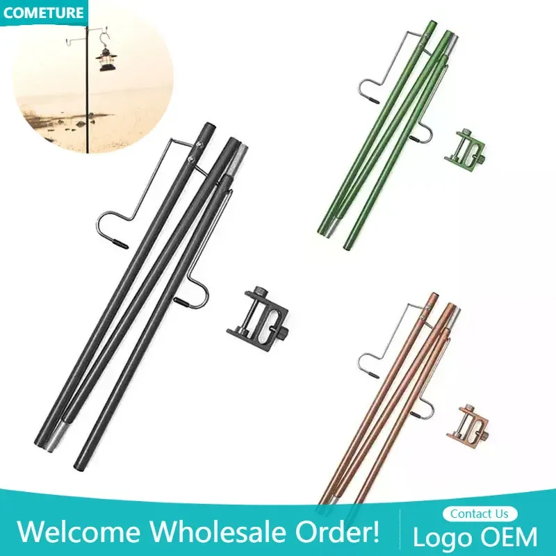 

Detachable Folding Lamp Pole Outdoor Camping Hiking Aluminum Alloy Fishing Hanging Light Fixing Stand Holder Lantern Stand