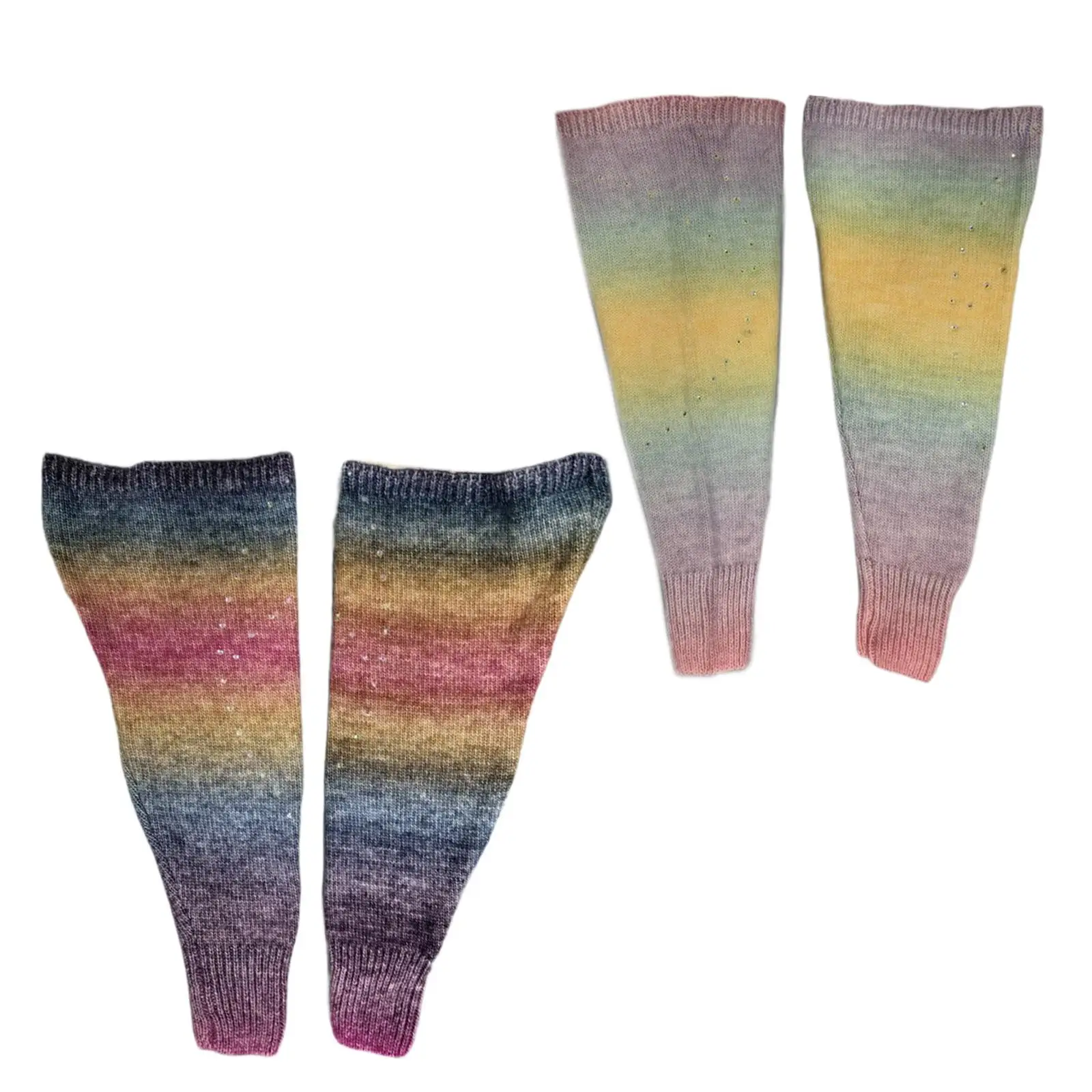 Knitted Leg Warmers Lengthened Knit Boot Socks Streetwear Winter Warm for Figure Skating Ankle Heap Socks for Women Leg Sleeves