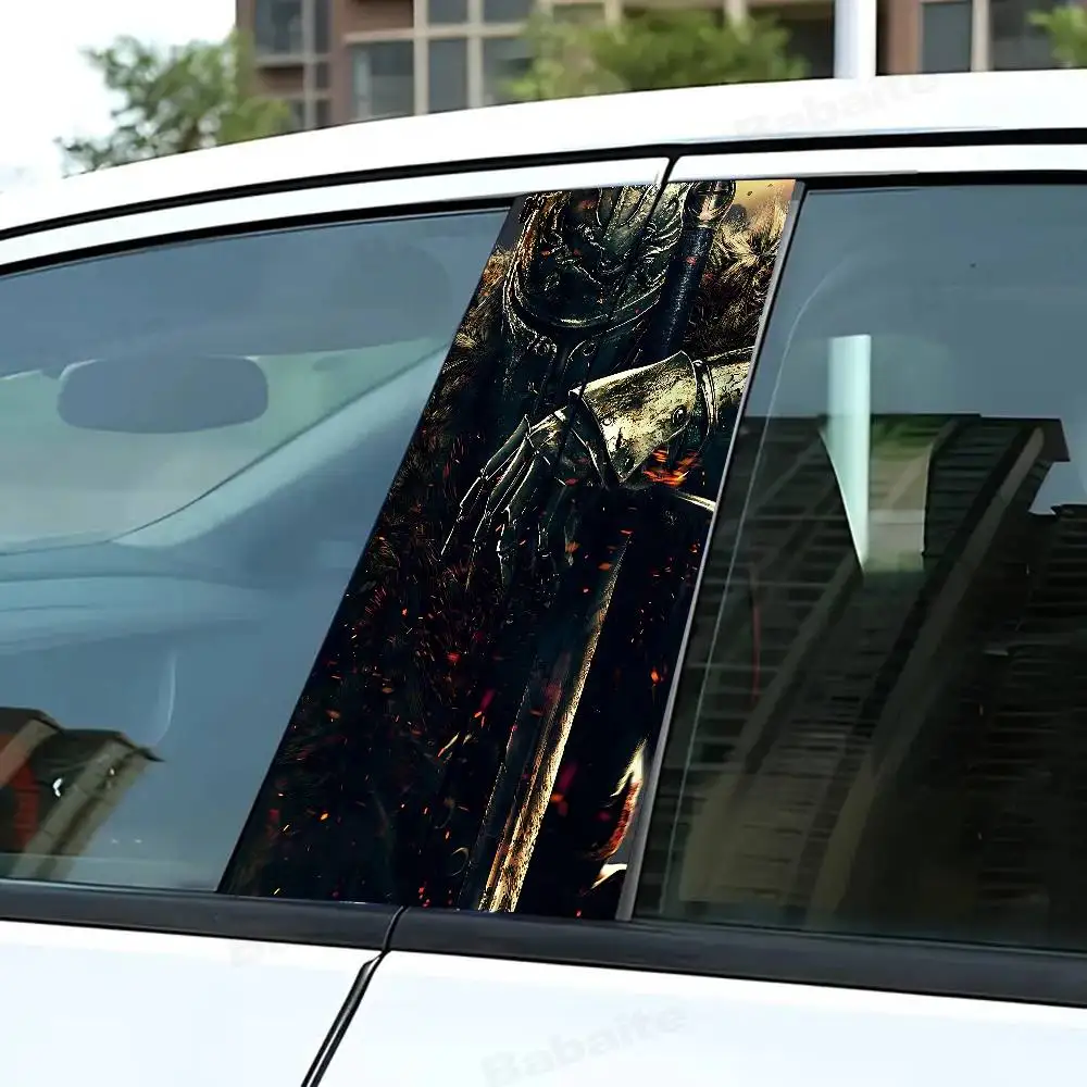 

Dark Souls 2 шт. автомобильные наклейки на автомобильную стойку B, наклейка на дверной столб автомобиля, декоративные наклейки для всех дверных стоек автомобиля