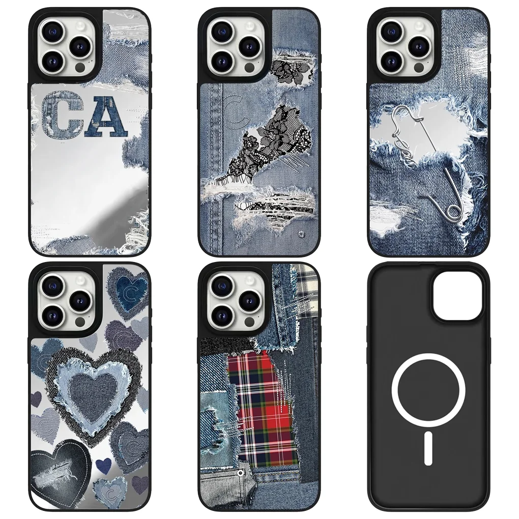 

Ripped Jeans Mirror Surface IPhone 12 13 14 15 16 17 Pro Max Case - Protective IPhone Case