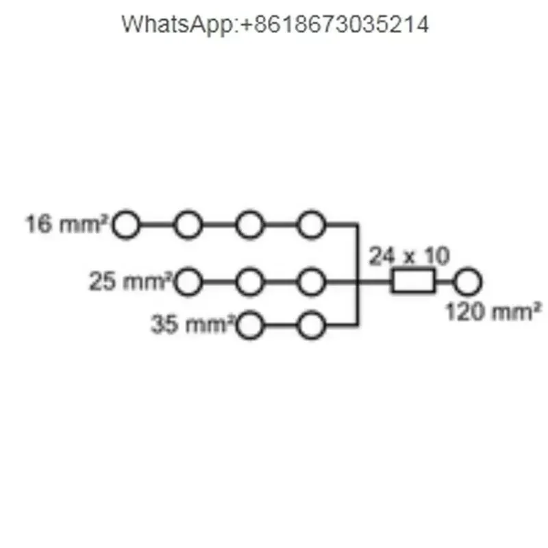 1 Pc  WPD 108 1X120/2X35+3X25+4X16 GY 1562100000 Distribution Terminal Block