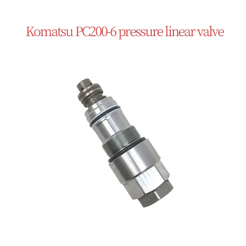 Excavator Accessories Construction Machinery Parts Suitable for Komatsu PC200-6 Pressure Linear Valve (Length 126mm,Thread 36mm)