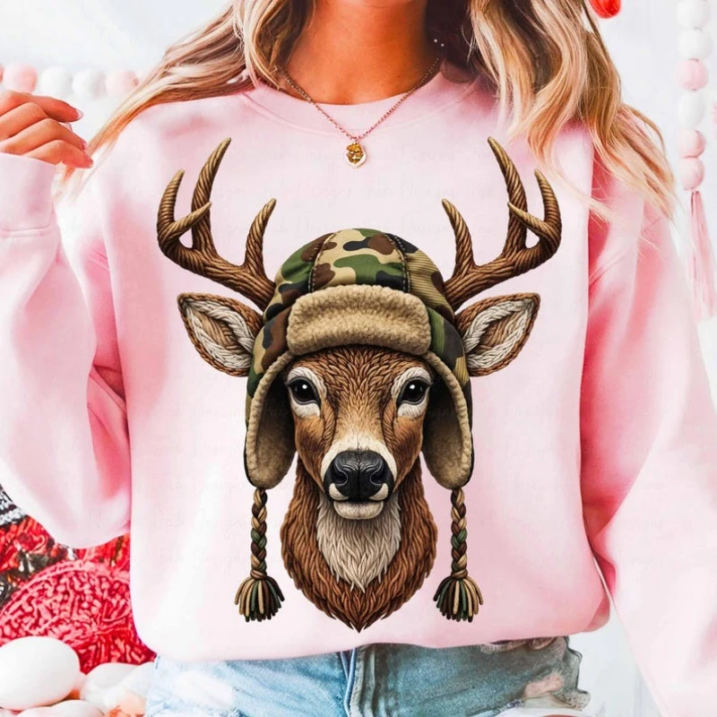 البلوز الذكور وسيدة الغزلان رئيس في قبعة كامو الغزلان الصيد فو الغزل مزلاج هوك العصرية باك قميص الفيروسية عيد الميلاد البلوز #1