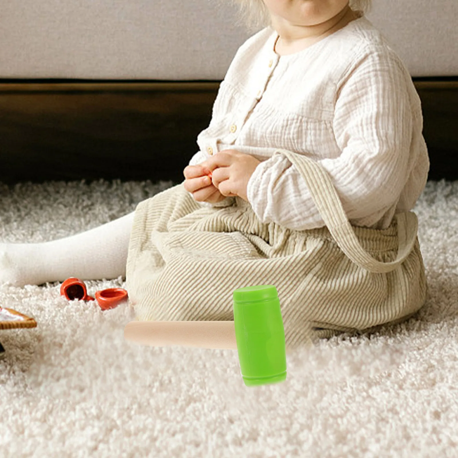 

2Pcs Children Hammer Play Creative Wooden Pounders Kids Beating Mallet Educational Grab Strength Coordination Fun