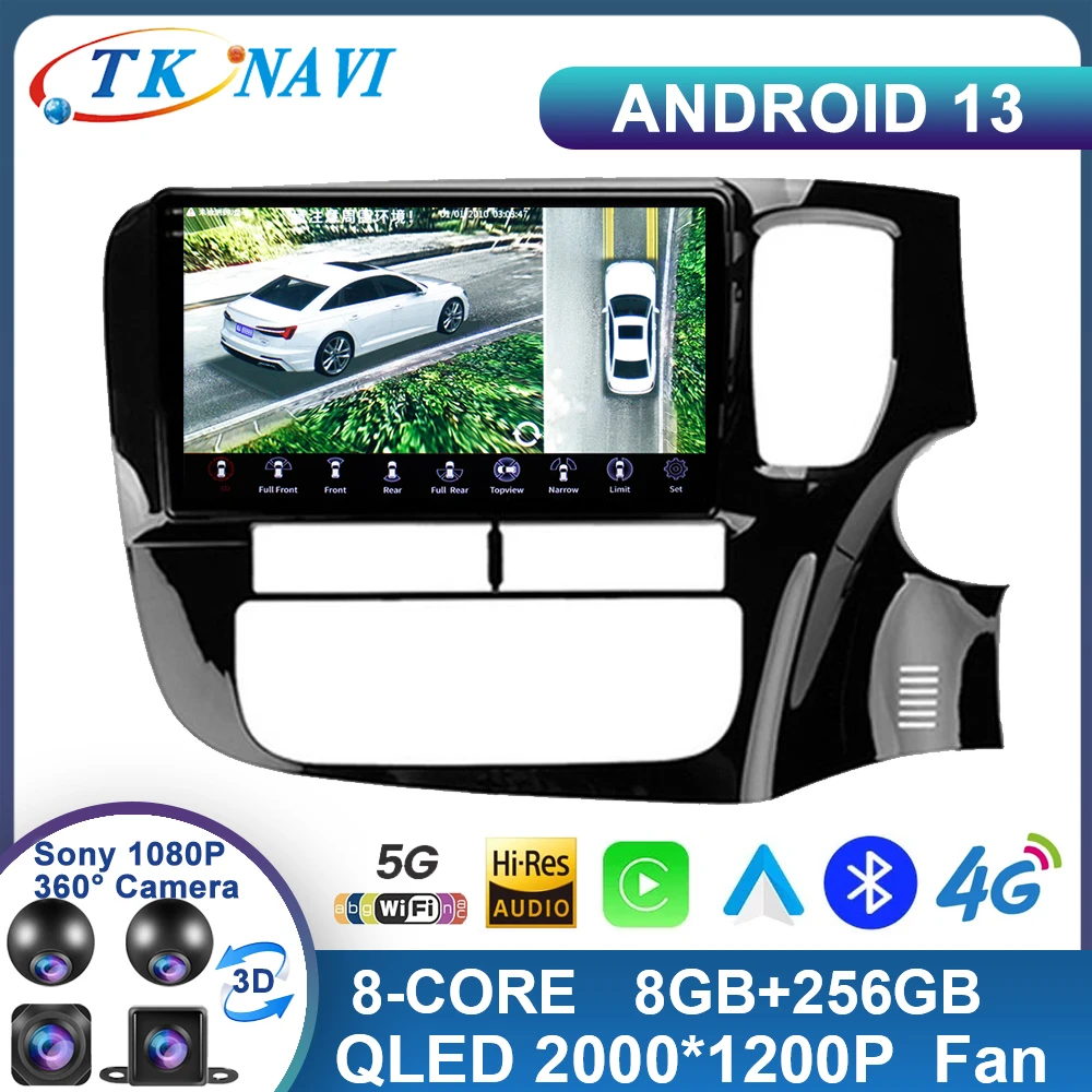 

RHD Android 13 For Mitsubishi Outlander 3 GF0W GG0W 2012 - 2018 Carplay Car Radio Multimedia Player 2 Din GPS DVD Head Unit WIFI