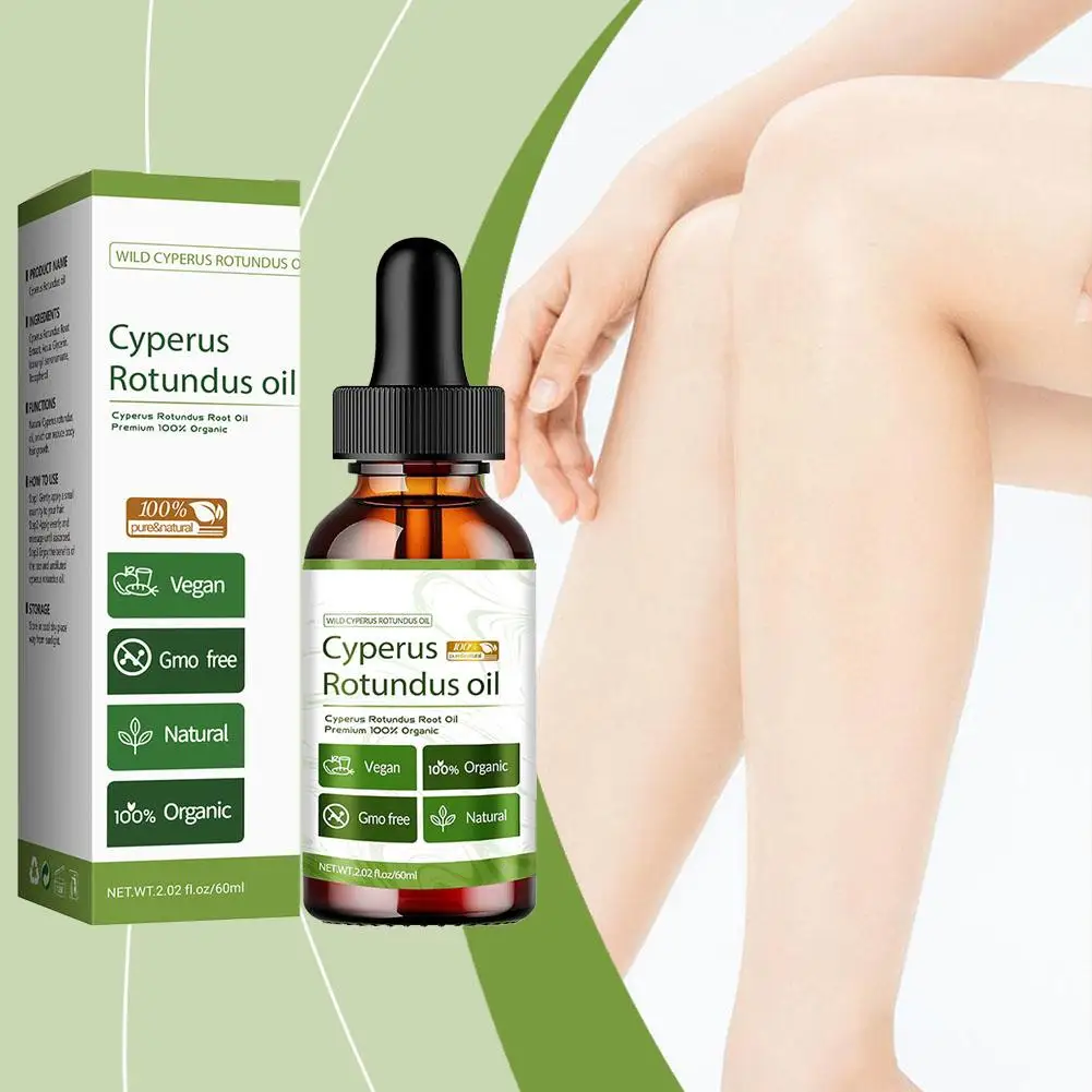 Minyak Rotundus 60Ml untuk Menghilangkan Rambut Minyak Siprus Alami Mengurangi Pertumbuhan Rambut Menenangkan Kulit untuk Pria Wanita Perawatan Kulit Pribadi