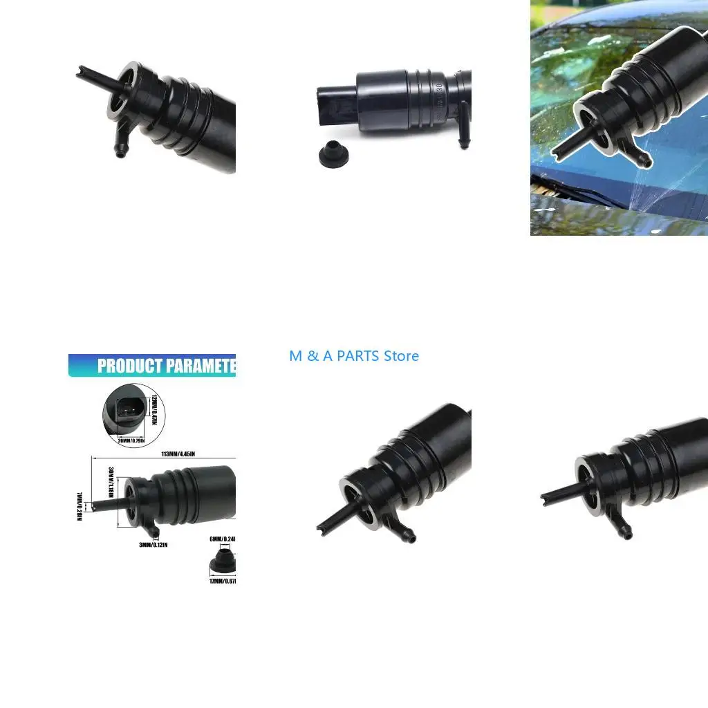 U1JF 67127345887 Windshield Washer Motor for Specific Vehicle Models High Pressure Performances and Easy Installation