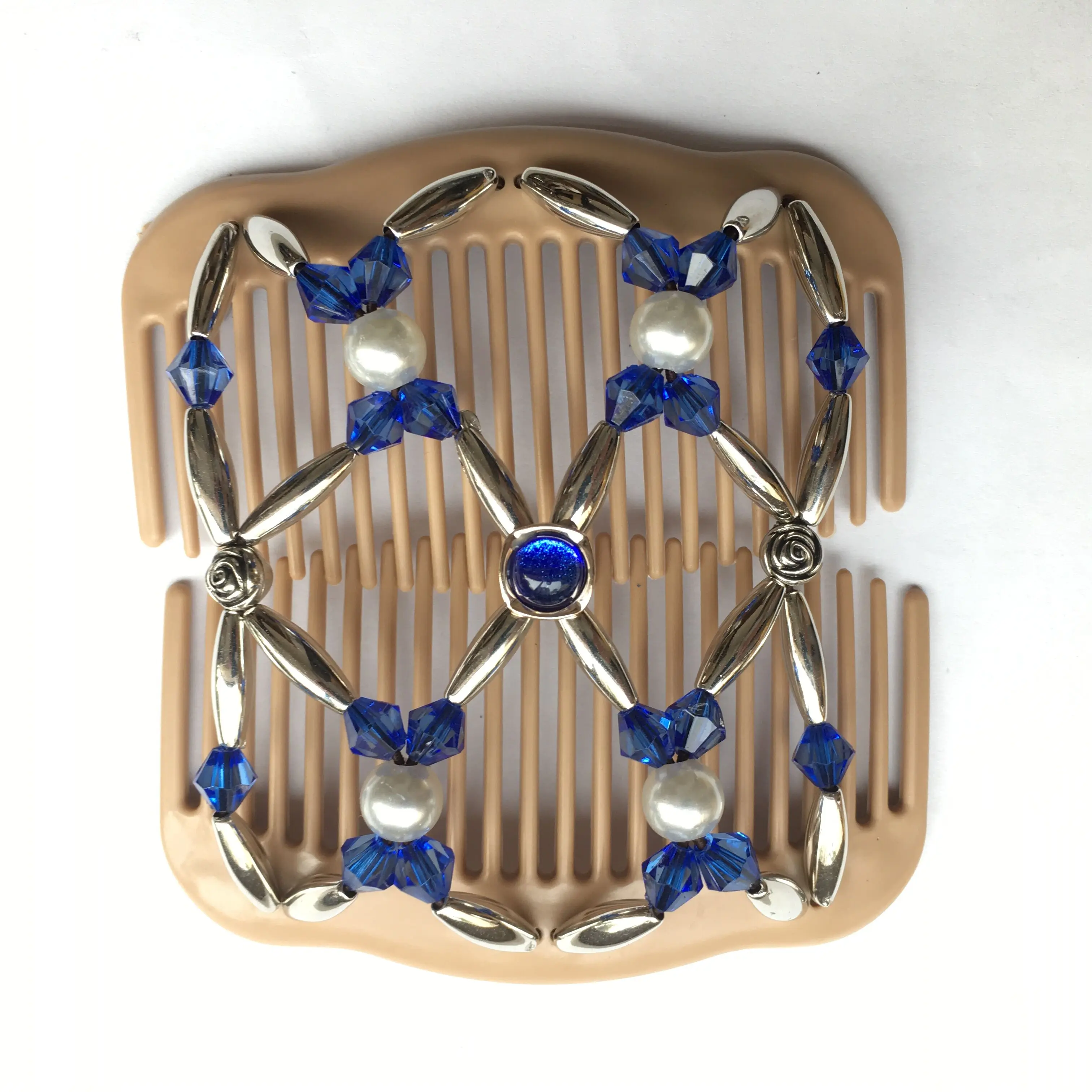 Sapphire Claw Clip Hair Up Do Magic Clip Deep Blue Crystal Hair Accessory Double Combs Hold Hair All Day The Best Hair Clip