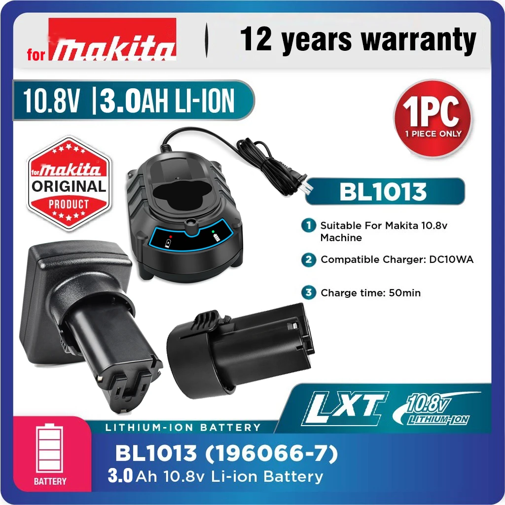 BL1014 Battery 10.8V 3.0/6.0AH Li-ion for Makita BL1013 LCT203W 194551-4 194550-6