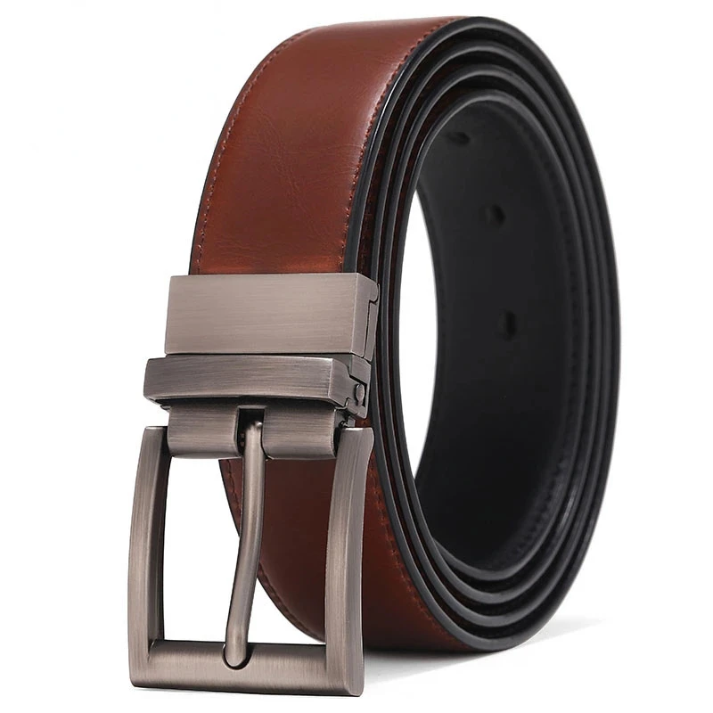 

Men Reversible Casual High Quality Belt Man Genuine Leather Belt Male Strap Luxury Trouser Jeans Dress Belt For Men