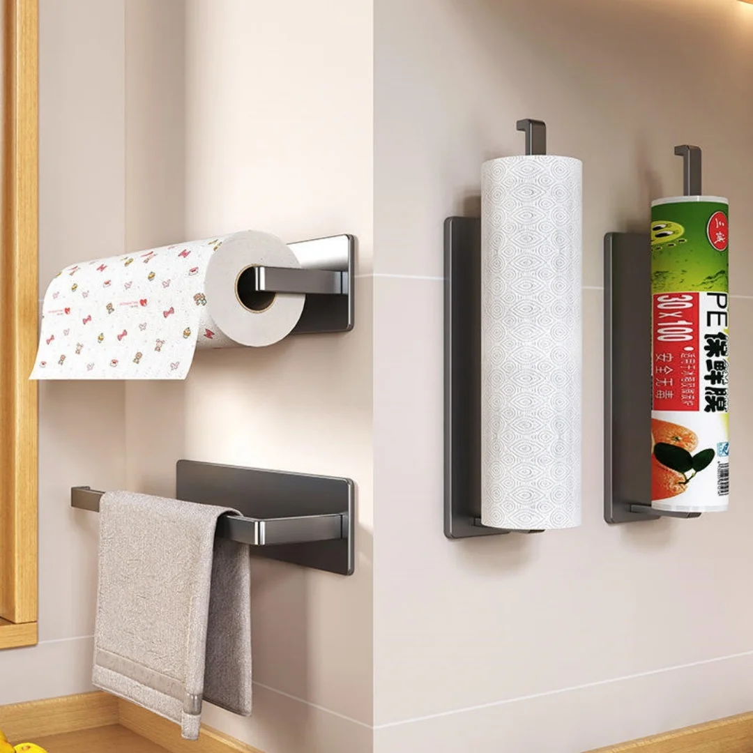 

Heavy-Duty Magnetic Paper Towel Holder Fits Jumbo Rolls, Black, Suitable for Kitchens, RVs, Washing Machines, BBQ Carts