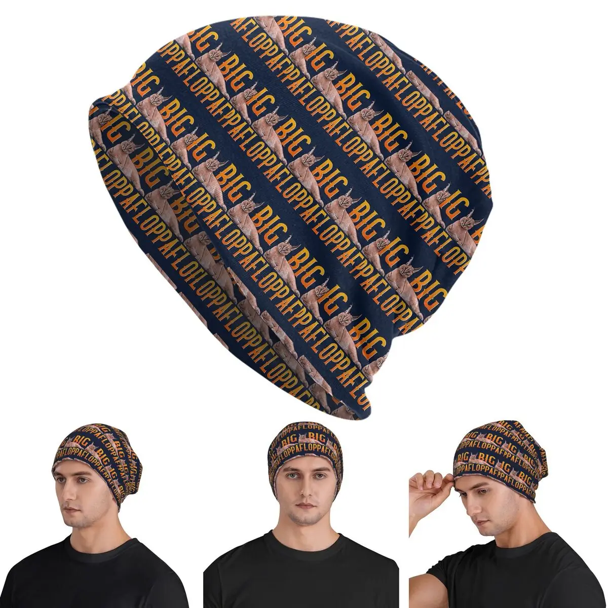 

Big Floppa забавные шапки Skullies, теплые осенне-зимние уличные шапки, вязаные шапки для мужчин, женщин и взрослых