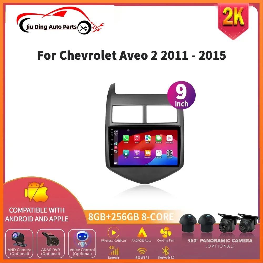 

For Chevrolet Aveo 2 2011-2015 Auto Wireless Carplay Car Radio Multimedia Navigation GPS Android 14 Stereo Screen