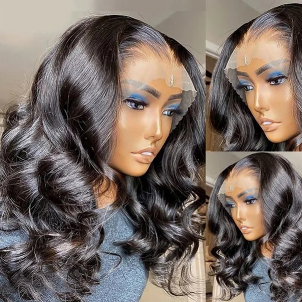 

200% density Body Wave HD Transparent Lace Front Wig 13x4 Pe-plucked Glueless Small/ Large Cap Lace Frontal Human Hair Wigs