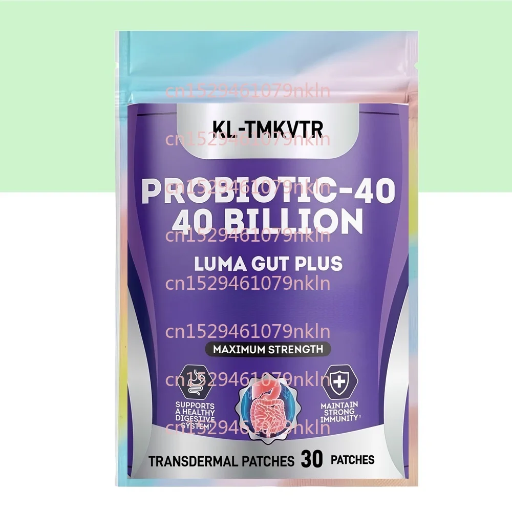 30 Patches Probiotics Transdermal Patches for Stomach Acid Resistant - Maximum Potency for Gut Health & Immune Support