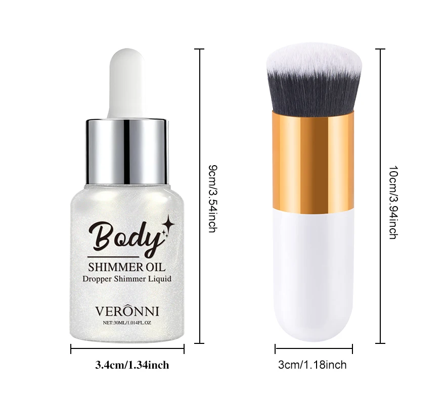 3 Colors Shimmer Liquid Highlighter Long-lasting Face Body Brightening Liquid Glitter Music Festival Party Makeup Accessories