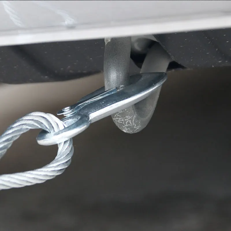 حبل سحب السيارة 3-7 طن أسلاك الفولاذ سحب Ropd الجر حبال مقطورة يسحب حبل مع السنانير أدوات طوارئ السيارات #5