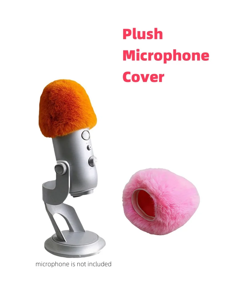 1 PC 2 Farben Plüsch Mikrofon Abdeckung Mikrofon Pelzigen Windschutzscheibe muff Mic Wind Bildschirm Flauschigen Für Blau Yeti Kondensator mikrofon
