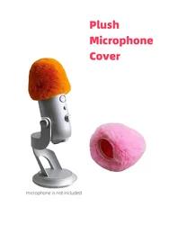 1PC 2 Colors Plush Microphone Cover Microphone Furry Windshield muff Mic Wind Screen Fluffy For Blue Yeti Condenser Microphone