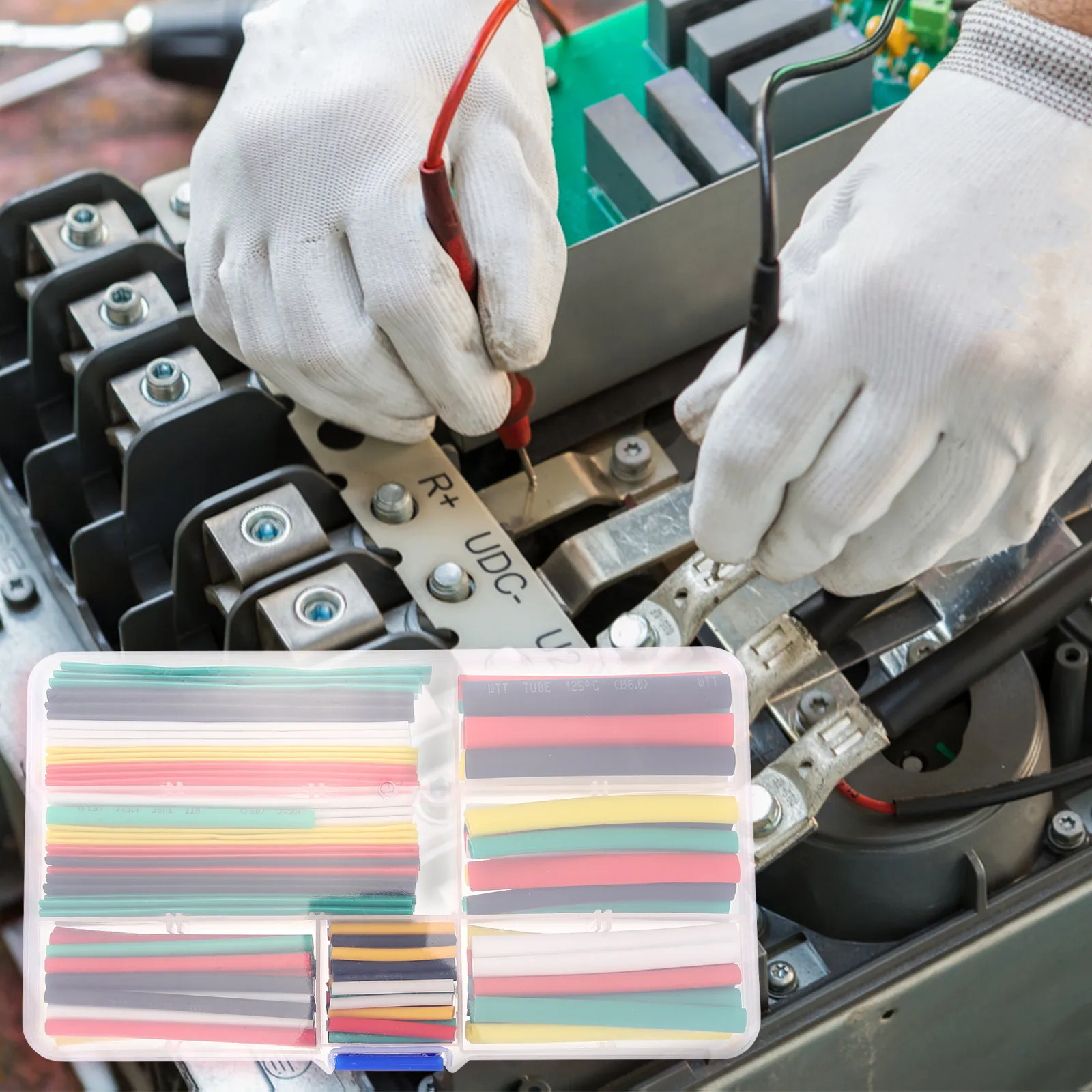 1Set Heat Shrink Tubing Electrical Insulation Wire Wrap Shrinkable Sleeving Tube for Wire Harness Solder Joints Protection